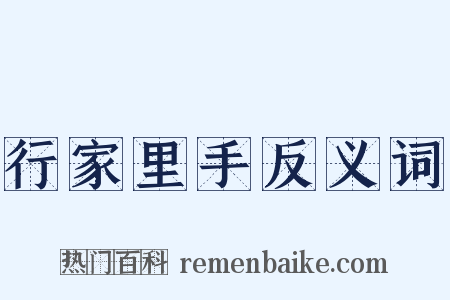 行家里手反义词是什么意思的图片